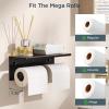 imageFORIOUS Double Toilet Paper Holder with Shelf Wall Mount Tissue Roll Holder for Bathroom 304 Stainless Steel Commercial Toilet Tissue Dispensers with Phone Shelf 1 Oil Rubbed BronzeOil Rubbed Bronze
