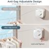 imageFORIOUS Retractable Clothesline Indoor 138 Ft NonSagging Outdoor Clothes Line Rustproof All Stainless Steel Heavy Duty Clothes Drying Laundry Line Screw Wall Mounted for Bathroom Brushed GoldChrome