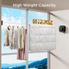 imageFORIOUS Retractable Clothesline Indoor 138 Ft NonSagging Outdoor Clothes Line Rustproof All Stainless Steel Heavy Duty Clothes Drying Laundry Line Screw Wall Mounted for Bathroom Brushed GoldMatte Black