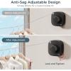 imageFORIOUS Retractable Clothesline Indoor 138 Ft NonSagging Outdoor Clothes Line Rustproof All Stainless Steel Heavy Duty Clothes Drying Laundry Line Screw Wall Mounted for Bathroom Brushed GoldMatte Black