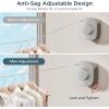 imageFORIOUS Retractable Clothesline Indoor 138 Ft NonSagging Outdoor Clothes Line Rustproof All Stainless Steel Heavy Duty Clothes Drying Laundry Line Screw Wall Mounted for Bathroom Brushed GoldBrushed Nickel