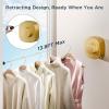 imageFORIOUS Retractable Clothesline Indoor 138 Ft NonSagging Outdoor Clothes Line Rustproof All Stainless Steel Heavy Duty Clothes Drying Laundry Line Screw Wall Mounted for Bathroom Brushed GoldBrushed Gold