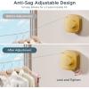 imageFORIOUS Retractable Clothesline Indoor 138 Ft NonSagging Outdoor Clothes Line Rustproof All Stainless Steel Heavy Duty Clothes Drying Laundry Line Screw Wall Mounted for Bathroom Brushed GoldBrushed Gold