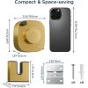 imageFORIOUS Retractable Clothesline Indoor 138 Ft NonSagging Outdoor Clothes Line Rustproof All Stainless Steel Heavy Duty Clothes Drying Laundry Line Screw Wall Mounted for Bathroom Brushed GoldBrushed Gold