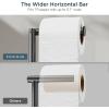 imageFORIOUS Toilet Paper Holder Stand Modern Free Standing Tissue Roll Holder for Bathroom Durable SUS 304 Stainless Steel and Weighted Base Storage for 4 Rolls Matte Black amp Brushed Gold 232 HMatte Black