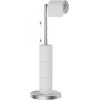 imageFORIOUS Toilet Paper Holder Stand Modern Free Standing Tissue Roll Holder for Bathroom Durable SUS 304 Stainless Steel and Weighted Base Storage for 4 Rolls Matte Black amp Brushed Gold 232 HBrushed Nickel