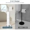 imageFORIOUS Toilet Paper Holder Stand Modern Free Standing Tissue Roll Holder for Bathroom Durable SUS 304 Stainless Steel and Weighted Base Storage for 4 Rolls Matte Black amp Brushed Gold 232 HChrome