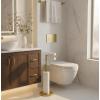imageFORIOUS Toilet Paper Holder Stand Modern Free Standing Tissue Roll Holder for Bathroom Durable SUS 304 Stainless Steel and Weighted Base Storage for 4 Rolls Matte Black amp Brushed Gold 232 HBrushed Gold