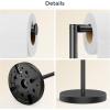 imageFORIOUS Toilet Paper Holder Stand Modern Free Standing Tissue Roll Holder for Bathroom Durable SUS 304 Stainless Steel and Weighted Base Storage for 4 Rolls Matte Black amp Brushed Gold 232 HMatte Black