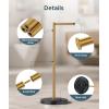 imageFORIOUS Toilet Paper Holder Stand Modern Free Standing Tissue Roll Holder for Bathroom Durable SUS 304 Stainless Steel and Weighted Base Storage for 4 Rolls Matte Black amp Brushed Gold 232 HMatte Black  Brushed Gold