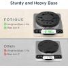 imageFORIOUS Toilet Paper Holder Stand Modern Free Standing Tissue Roll Holder for Bathroom Durable SUS 304 Stainless Steel and Weighted Base Storage for 4 Rolls Matte Black amp Brushed Gold 232 HMatte Black