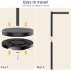 imageFORIOUS Toilet Paper Holder Stand Modern Free Standing Tissue Roll Holder for Bathroom Durable SUS 304 Stainless Steel and Weighted Base Storage for 4 Rolls Matte Black amp Brushed Gold 232 HMatte Black