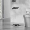 imageFORIOUS Toilet Paper Holder Wall Mount Stainless Steel Rustproof Double Post Pivoting Tissue Roll Holder for Bathroom Commercial Toilet Paper Dispenser Oil Rubbed BronzeOil Rubbed Bronze
