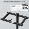 imageFORIOUS Toilet Paper Holder Wall Mount Stainless Steel Rustproof Double Post Pivoting Tissue Roll Holder for Bathroom Commercial Toilet Paper Dispenser Oil Rubbed BronzeMatte Black