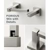 imageFORIOUS Toilet Paper Holder Wall Mount Stainless Steel Rustproof Double Post Pivoting Tissue Roll Holder for Bathroom Commercial Toilet Paper Dispenser Oil Rubbed BronzeStainless Steel