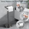 imageFORIOUS Toilet Paper Holder Wall Mount Stainless Steel Rustproof Double Post Pivoting Tissue Roll Holder for Bathroom Commercial Toilet Paper Dispenser Oil Rubbed BronzeOil Rubbed Bronze