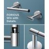imageFORIOUS Toilet Paper Holder Wall Mount Stainless Steel Rustproof Double Post Pivoting Tissue Roll Holder for Bathroom Commercial Toilet Paper Dispenser Oil Rubbed BronzeChrome