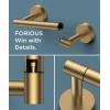 imageFORIOUS Toilet Paper Holder Wall Mount Stainless Steel Rustproof Double Post Pivoting Tissue Roll Holder for Bathroom Commercial Toilet Paper Dispenser Oil Rubbed BronzeBrushed Gold