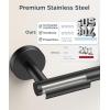 imageFORIOUS Toilet Paper Holder Wall Mount Stainless Steel Rustproof Double Post Pivoting Tissue Roll Holder for Bathroom Commercial Toilet Paper Dispenser Oil Rubbed BronzeMatte Black