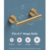 imageFORIOUS Toilet Paper Holder Wall Mount Stainless Steel Rustproof Double Post Pivoting Tissue Roll Holder for Bathroom Commercial Toilet Paper Dispenser Oil Rubbed BronzeBrushed Gold