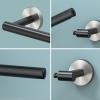 imageFORIOUS Toilet Paper Holder Wall Mount Stainless Steel Rustproof Double Post Pivoting Tissue Roll Holder for Bathroom Commercial Toilet Paper Dispenser Oil Rubbed BronzeMatte Black  Stainless Steel