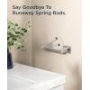 imageFORIOUS Toilet Paper Holder Wall Mount Stainless Steel Rustproof Double Post Pivoting Tissue Roll Holder for Bathroom Commercial Toilet Paper Dispenser Oil Rubbed BronzeStainless Steel