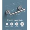 imageFORIOUS Toilet Paper Holder Wall Mount Stainless Steel Rustproof Double Post Pivoting Tissue Roll Holder for Bathroom Commercial Toilet Paper Dispenser Oil Rubbed BronzeChrome