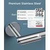 imageFORIOUS Toilet Paper Holder Wall Mount Stainless Steel Rustproof Double Post Pivoting Tissue Roll Holder for Bathroom Commercial Toilet Paper Dispenser Oil Rubbed BronzeChrome