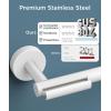 imageFORIOUS Toilet Paper Holder Wall Mount Stainless Steel Rustproof Double Post Pivoting Tissue Roll Holder for Bathroom Commercial Toilet Paper Dispenser Oil Rubbed BronzeWhite