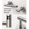 imageFORIOUS Toilet Paper Holder Wall Mount Stainless Steel Rustproof Double Post Pivoting Tissue Roll Holder for Bathroom Commercial Toilet Paper Dispenser Oil Rubbed BronzeStainless Steel