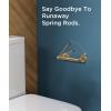 imageFORIOUS Toilet Paper Holder Wall Mount Stainless Steel Rustproof Double Post Pivoting Tissue Roll Holder for Bathroom Commercial Toilet Paper Dispenser Oil Rubbed BronzeBrushed Gold