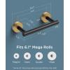 imageFORIOUS Toilet Paper Holder Wall Mount Stainless Steel Rustproof Double Post Pivoting Tissue Roll Holder for Bathroom Commercial Toilet Paper Dispenser Oil Rubbed BronzeMatte Black  Brushed Gold