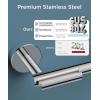 imageFORIOUS Toilet Paper Holder Wall Mount Stainless Steel Rustproof Double Post Pivoting Tissue Roll Holder for Bathroom Commercial Toilet Paper Dispenser Oil Rubbed BronzeChrome
