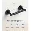 imageFORIOUS Toilet Paper Holder Wall Mount Stainless Steel Rustproof Double Post Pivoting Tissue Roll Holder for Bathroom Commercial Toilet Paper Dispenser Oil Rubbed BronzeMatte Black