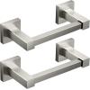 imageFORIOUS Toilet Paper Holder Wall Mount Stainless Steel Rustproof Double Post Pivoting Tissue Roll Holder for Bathroom Commercial Toilet Paper Dispenser Oil Rubbed BronzeStainless Steel