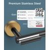 imageFORIOUS Toilet Paper Holder Wall Mount Stainless Steel Rustproof Double Post Pivoting Tissue Roll Holder for Bathroom Commercial Toilet Paper Dispenser Oil Rubbed BronzeMatte Black  Brushed Gold