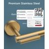 imageFORIOUS Toilet Paper Holder Wall Mount Stainless Steel Rustproof Double Post Pivoting Tissue Roll Holder for Bathroom Commercial Toilet Paper Dispenser Oil Rubbed BronzeBrushed Gold