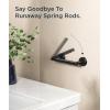 imageFORIOUS Toilet Paper Holder Wall Mount Stainless Steel Rustproof Double Post Pivoting Tissue Roll Holder for Bathroom Commercial Toilet Paper Dispenser Oil Rubbed BronzeMatte Black