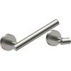 imageFORIOUS Toilet Paper Holder Wall Mount Stainless Steel Rustproof Double Post Pivoting Tissue Roll Holder for Bathroom Commercial Toilet Paper Dispenser Oil Rubbed BronzeStainless Steel