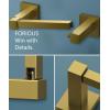 imageFORIOUS Toilet Paper Holder Wall Mount Stainless Steel Rustproof Double Post Pivoting Tissue Roll Holder for Bathroom Commercial Toilet Paper Dispenser Oil Rubbed BronzeBrushed Gold
