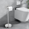 imageFORIOUS Toilet Paper Holder Wall Mount Stainless Steel Rustproof Double Post Pivoting Tissue Roll Holder for Bathroom Commercial Toilet Paper Dispenser Oil Rubbed BronzeChrome