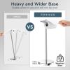 imageFORIOUS Toilet Paper Holder Wall Mount Stainless Steel Rustproof Double Post Pivoting Tissue Roll Holder for Bathroom Commercial Toilet Paper Dispenser Oil Rubbed BronzeChrome