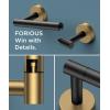 imageFORIOUS Toilet Paper Holder Wall Mount Stainless Steel Rustproof Double Post Pivoting Tissue Roll Holder for Bathroom Commercial Toilet Paper Dispenser Oil Rubbed BronzeMatte Black  Brushed Gold