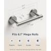 imageFORIOUS Toilet Paper Holder Wall Mount Stainless Steel Rustproof Double Post Pivoting Tissue Roll Holder for Bathroom Commercial Toilet Paper Dispenser Oil Rubbed BronzeStainless Steel