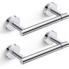 imageFORIOUS Toilet Paper Holder Wall Mount Stainless Steel Rustproof Double Post Pivoting Tissue Roll Holder for Bathroom Commercial Toilet Paper Dispenser Oil Rubbed BronzeChrome
