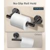 imageFORIOUS Toilet Paper Holder Wall Mount Stainless Steel Rustproof Double Post Pivoting Tissue Roll Holder for Bathroom Commercial Toilet Paper Dispenser Oil Rubbed BronzeOil Rubbed Bronze