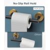 imageFORIOUS Toilet Paper Holder Wall Mount Stainless Steel Rustproof Double Post Pivoting Tissue Roll Holder for Bathroom Commercial Toilet Paper Dispenser Oil Rubbed BronzeMatte Black  Brushed Gold