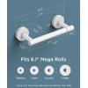 imageFORIOUS Toilet Paper Holder Wall Mount Stainless Steel Rustproof Double Post Pivoting Tissue Roll Holder for Bathroom Commercial Toilet Paper Dispenser Oil Rubbed BronzeWhite