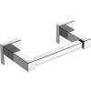 imageFORIOUS Toilet Paper Holder Wall Mount Stainless Steel Rustproof Double Post Pivoting Tissue Roll Holder for Bathroom Commercial Toilet Paper Dispenser Oil Rubbed BronzeChrome