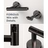 imageFORIOUS Toilet Paper Holder Wall Mount Stainless Steel Rustproof Double Post Pivoting Tissue Roll Holder for Bathroom Commercial Toilet Paper Dispenser Oil Rubbed BronzeOil Rubbed Bronze